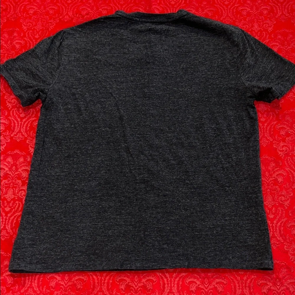 Polo Ralph Lauren Custom Fit V Neck T Shirt Men Large Heather Gray Pony Logo